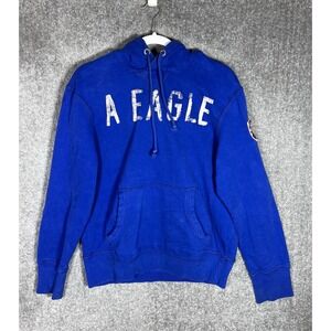 American Eagle AEO Hoodie Mens Size Medium Blue Long Sleeve Kangaroo‎ Pocket